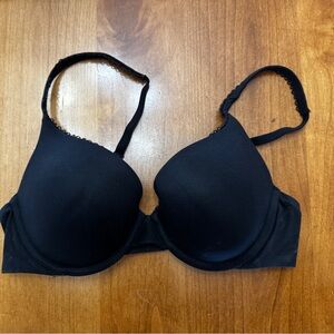 Victoria's Secret Black Perfect Shape Underwire Bra with Molded Cups.